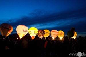 Nightglow der Wursteiner Ballon Sail auf dem Nordmarksportfeld