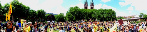 Kundgebungsfestival gegen Atomgefahren in Freiburg