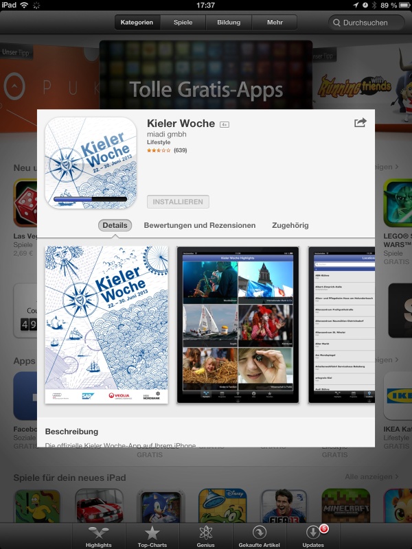 Die Kieler-Woche-App 2013 ist veröffentlicht!