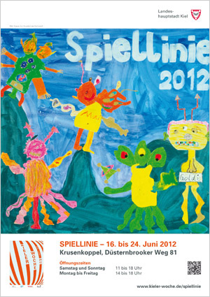 Kinder der Grundschule Suchsdorf malten das Plakat der Spiellinie 2012